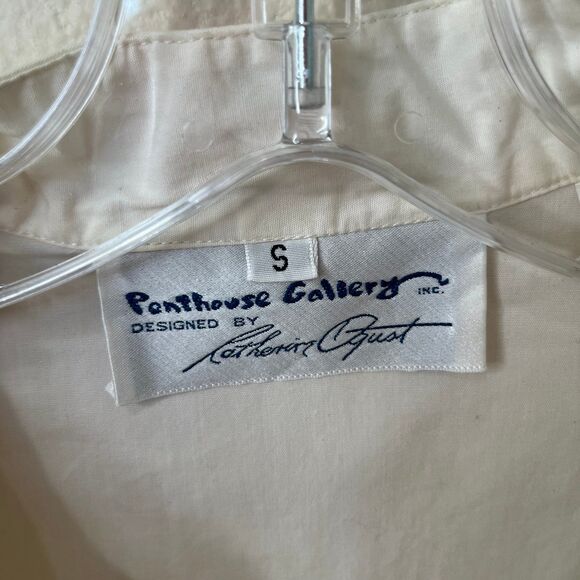 Men’s Kurta 3/4 Sleeve Tan -Penthouse Gallery Cotton Pullover Size Small #486 - Picture 12 of 17